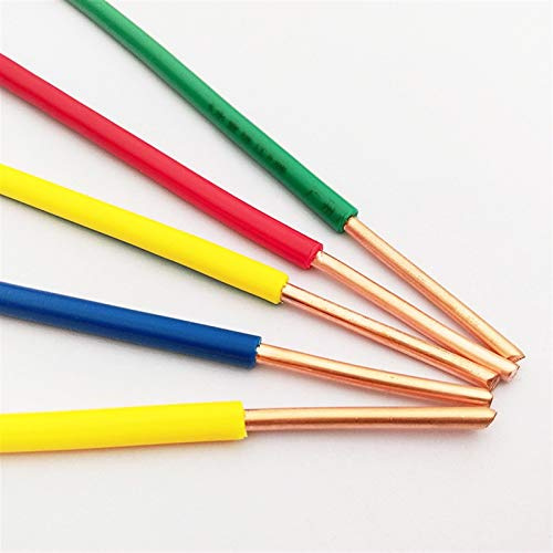 1m BV 1mm quadratischer Einzelkern-Hartdraht, anaerobe Massive BV 1mm reines Kupferdraht, BV 1 mm flammhemmendes anaerobisches PVC-Kabel (Color : Schwarz, Length : 1m)