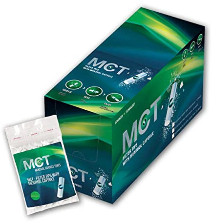 LK Trend & Style MCT Zigarettenfilter Zigarettenhülsen Click Menthol Slim mit Kapsel 6mm Drehfilter Filter Tips Kapselfilter (10 x 100 Menthol Kapselfilter)