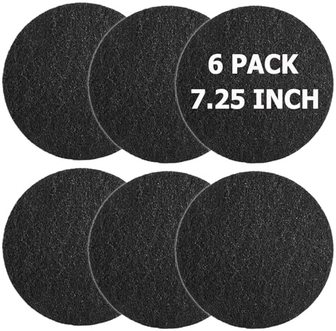 Kohlefilter für Küchenkomposteimer, 6 Stück, Filter für Komposteimer, Arbeitsplatteneimer, Ersatz, Aktivkohle, Heimeimer-Nachfüllsets, rund, 18 cm