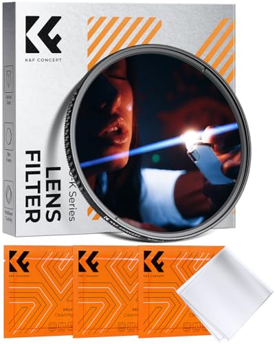 K&F CONCEPT 77mm Blue Streak Anamorpher Effekt | Blaue Streifenfilter Anamorphic Light Flare Effect Filter,Optisches Glas Nano-Beschichtung,Nano-Klear,FE309