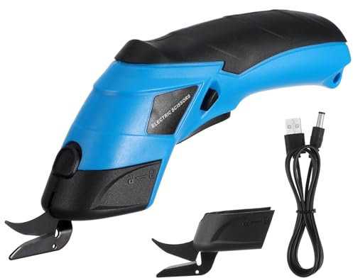 Tofficu Forbici Elettriche Senza Fili Per Tagliare Tessuti Forbici Elettriche Con 2 Lame 3 6 V Doppia Testa 2000 Mah he Per Taglierina Per Tessuti Per Artigianato Cucito