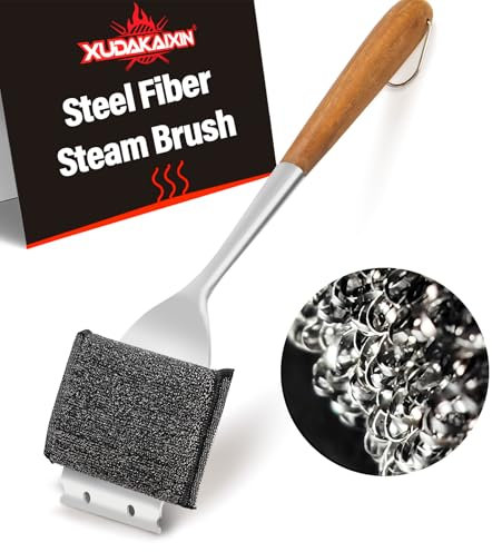 XUDAKAIXIN Grill Brush Bristle Free,Unique Steel Fibers Pad [Safe & Efficient] Perfect for Any Grill/Flat Tops Griddles,Safe Grill Cleaner for Outdoor Grill,Gifts for Men/Dad