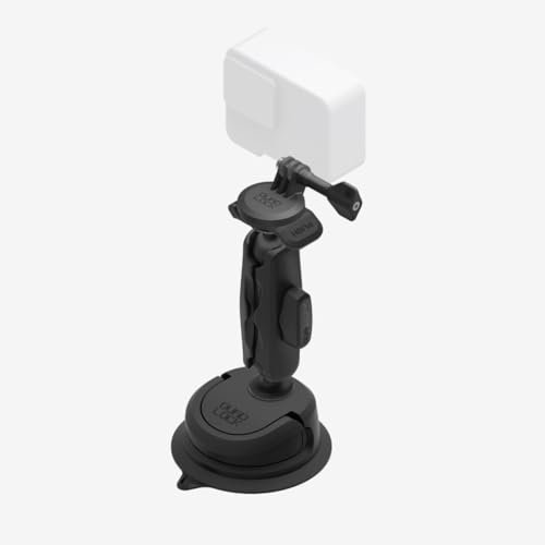 Quad Lock to Action Camera Adapter Kit with Suction Base and Dual Pivot Arm (Medium)