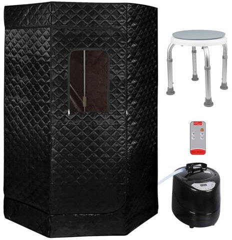 OHMG Sauna,Sauna Portátil Cuerpo Completo,3L Sauna de Vapor, Detox,Perder Peso Tienda Sauna Móvil, Spa Sauna Casa,Tienda de Sauna Plegable Cabina,con 1000W Vapozone