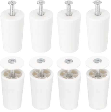 QUARKZMAN 8Pz Ferma Tapparelle plastica resistente da 40mm Tappi D'Arresto Tappo di Arresto per Tapparella in Plastica con Rondelle e Viti per Tapparelle Stecche per Tapparelle, Bianco