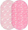Yukkidds 2er Pack Baby Spannbettlaken Spannbetttücher 81 x 41 cm Elastizität Atmungsaktiv Mikrofaser Matratzenbezug Laken für Kinderbett Beistellbett Babybett, Rosa Einhorn