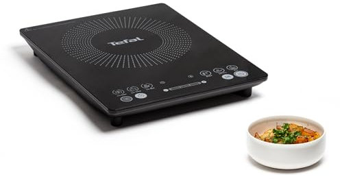 Tefal - Placa inducción, Everyday Slim, 45 mm de grosor, 2100 W, portátil, compacto, 6 programas, 1 modo manual, táctil, fácil limpieza, IH210801