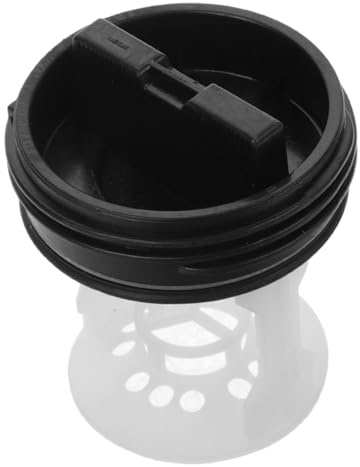 CLISPEED Washing Machine Drain Seal Plug Plastic Drain Plug Filter Mesh Compatible for Drum Washer Drainage Pump Replacement
