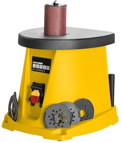 Electric Oscillating Spindle Sander, Drum Sander With Cast Iron Countertops, 5 Pcs Sanding Sleeves & 3 Sets Of Sandpaper, Max Speed 2000 Rpm/min, Column Sander, For Woodworking & Diy Projects