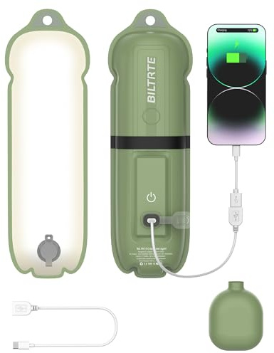 Longzhuo Lampe de camping LED rechargeable 2000 lumens, lampe à batterie d'extérieur, durée de 12 heures, lanterne de camping pour tente et urgence, rechargeable par USB, portable et étanche