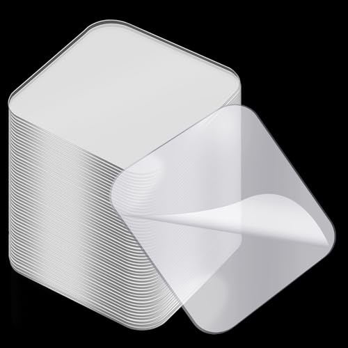 Quilax 50 cuscinetti biadesivi resistenti, 1,9 x 1,9 cm, impermeabili, nastro biadesivo acrilico per pareti, doccia, immagini da appendere, fai da te, casa e ufficio