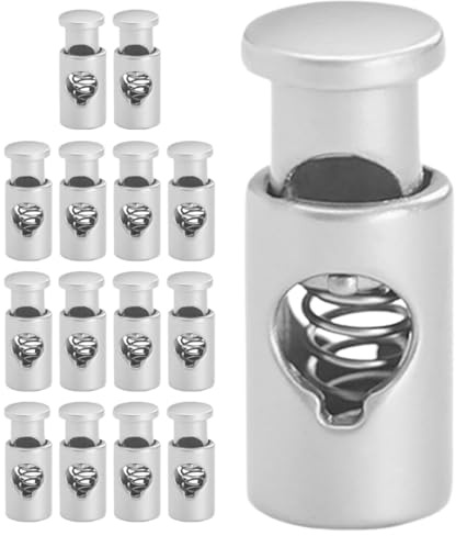 WATIIFUFU Lot de 15 Pinces à Brochettes Antidérapantes en Acier Inoxydable, Fixation Rapide pour Brochettes Bambou et Acier, Clips Multifonctions pour Barbecue, Pique-niques et Grillades