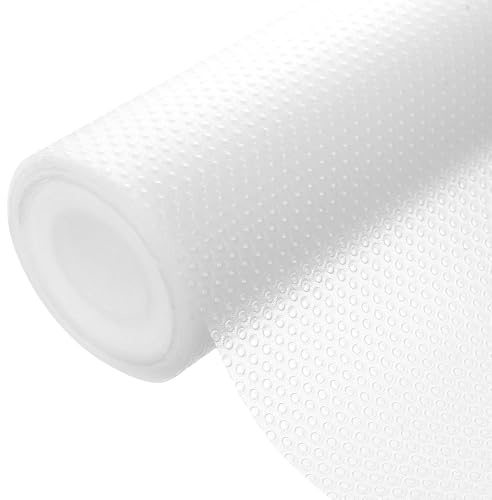 Lådmatta i kök, 70 stycken 50 x 600 cm, halkfri matta, lådinlägg, självhäftande prickar EVA vattentät lådinsats, transparent kylskåpsmattor för hyllor kylskåp kontor hem