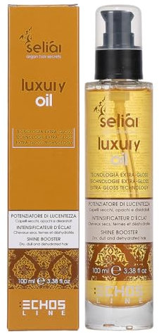 Echosline, Seliàr Luxury Oil – Olio Potenziatore Di Lucentezza Per Capelli Secchi E Disidratati, 100 Millilitro