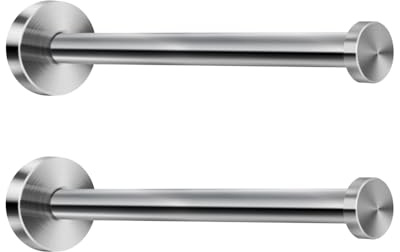 NELXULAS Brushed Stainless Steel Bath Towel Robe Hooks Single Super Heavy Duty Wall Mount Hook, Fit for Bedroom,Living Room, Bathroom and Fitting Room, Office, (8, 2 PCS)