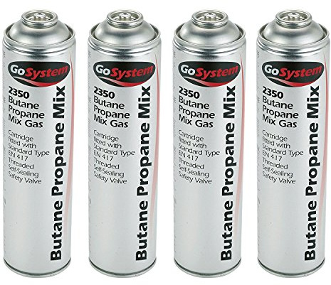 GoSystem 2350 Butane Propane 70:30 Mix Gas Cartridge 350g 631ml - 4 Pack