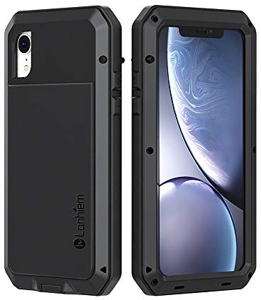 Lanhiem - Carcasa para iPhone XR (Resistente a los Golpes, Resistente y rígido), Color Negro