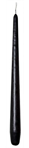 Sovie CANDLES Premium Spitzkerzen in SCHWARZ Ø 2,2cm x 28cm, Tafelkerzen Tischkerzen Leuchterkerzen Kerzen, 24 Stück, Brenndauer ca. 10 Std., Ideal für private Feiern und Gastronomie