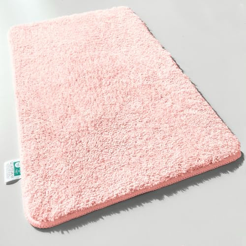 casa pura Badematte Rosa weicher, Flauschiger Badezimmerteppich in Shaggy Optik, Badvorleger rutschfest waschbar - Duschvorleger, Teppich Fußmatte für Badezimmer, Dusche 50x80 cm, Rosa Sky Soft