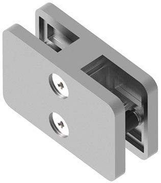 Sellon24 Edelstahl V4A Glashalter Glas Verbinder gerade winkel Glasklemme 90° inkl. Gummi (Gerade 4200.700)