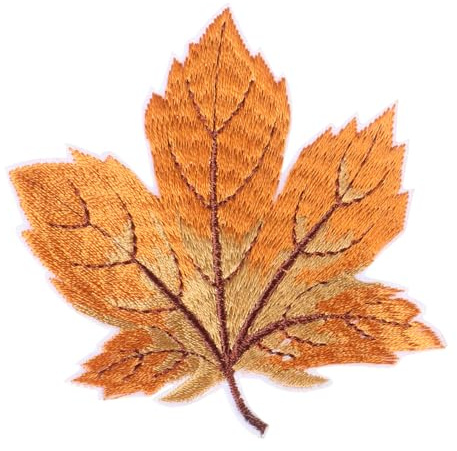 Healifty 12 Pieces Maple Leaves Patches Iron on Patches Embroidered Sewing on AppliquÉ Patch Motif Clothing Hat Sewing Accessories for Men Women Boys Girls Children Yellow