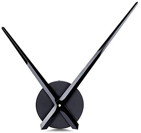 Lafocuse 3D Uhrzeiger Wanduhr Groß XXL, DIY Modern Lautlos Uhr Metall Schwarz, Uhrwerk mit Zeiger, Wanduhren Selber Bauen Deko für Wohnzimmer Restaurant Büro