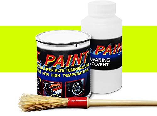 4R Quattroerre.it 16076 Vernice per Pinze Freni, Marmitte, Testate, Monoblocchi Resistente alle Alte Temperature, Giallo Fluo, 100 ml