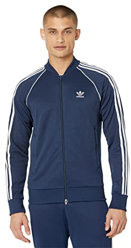 adidas Originals Men's Adicolor Classics Superstar Track Jacket, Night Indigo/White, Medium