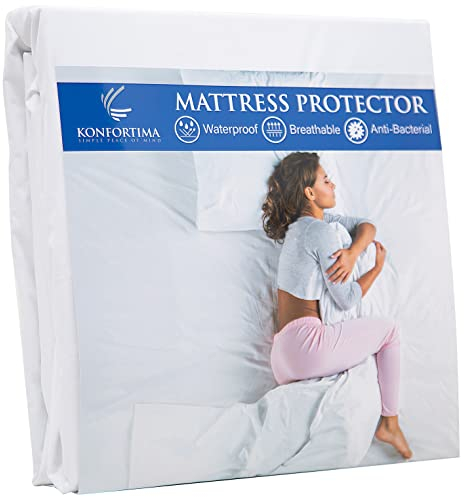Konfortima Matratzenschoner 200 x 200 cm wasserdicht | Atmungsaktive Matratzenauflage | Anti-Milben Matratzenbezug 200x200 | Wasserundurchlässiger Matratzen-Schutz| Matratzen-Topper 200x200