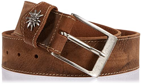 MGM Unisex Trachtengürtel mit Edelweiß Gürtel (1er Pack)