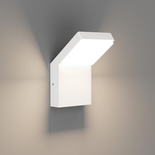 Klighten 24W Außenwandleuchte LED Aussenlampe, Weiß, Neutrales Weiß 4000K | Wasserdicht IP65, Außenleuchte Wandlampe, Material: Aluminium, 1500 Lumen, fur Aussen/Innen