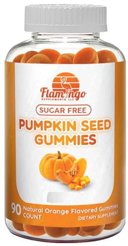 Pumpkin Seed Oil Gummies Sugar-Free Naturally Flavored- Pumpkin Seed Oil for Hair Growth, Bladder, Urinary Tract Support, Young Skin Supplement - Vegan, Halal Pumpkin Seed Extract- 90 Count