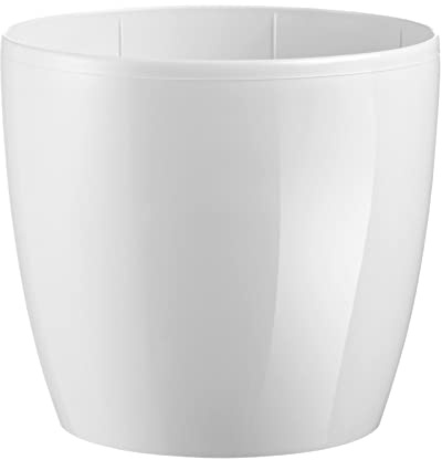 ECOMACETAS FLOWERPOT STORE Macetas Decorativas de Plástico en Color Blanco. Pequeñas, Medianas y Grandes. (1, 16 cm)