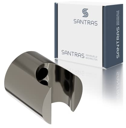 SANTRAS® Brause Halterung PREMIUM für Duschbrause und Duschschlauch an der Wand in Aranja – Duschhalterung für Brauseschlauch und Duschkopf als Wandhalterung MADE IN GERMANY