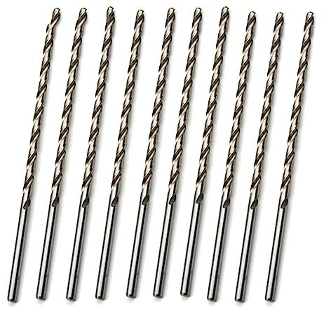 KEMKEY 10 Uds Brocas Extra largas de Metal for Madera 3mm,3,5mm,4mm,4,5mm,5mm,5,5mm,6mm,7mm,8mm HSS M2 Plus Broca Larga más Longitud (Color : 3.0mm)
