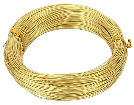 ZDLSDL mässingstråd, mässingstråd 1 mm, mässingstråd diameter Ø 1 mm, längd 50 m