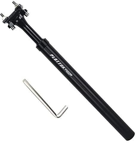 PLATTBK Bike Seatpost Aluminum Alloy Black Length 400mm Compatible with MTB/Road Bike Mountain Bicycle 27.2/28.6/30.9/31.6mm