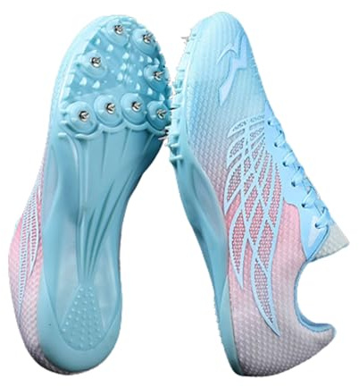 Leichtathletik Spikes Schuhe Test Kinder Herren Damen,Track Spike Running Sprintschuhe 8 Nägel Unisex-Leichtathletikschuhe,rutschfeste Atmungsaktive Jugendsportschuhe mit Spikes und Sprint,35-45 EU