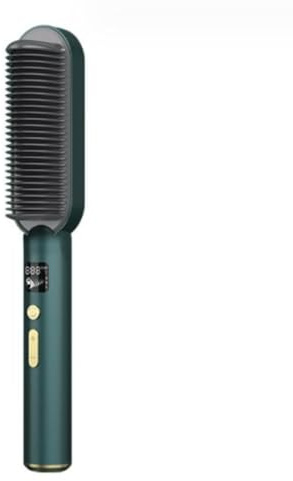 Plancha de pelo portátil inalámbrica para viajes, plancha alisadora de cabello recargable con placas de cerámica y temperatura ajustable (verde)