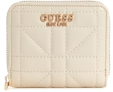 Guess Damen Assia Around Small Zip Wallet Bifold, Schwarz, Einheitsgröße