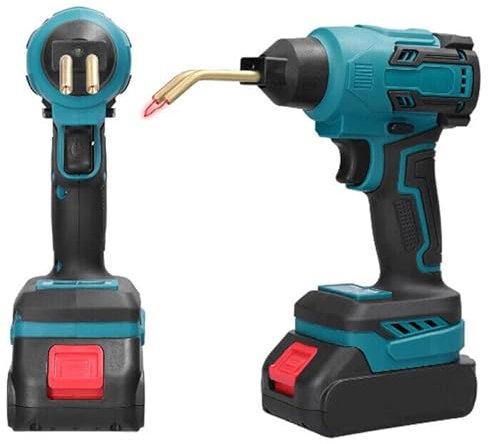 Saldatrice per Plastica, Kit per Riparazione Paraurti Auto, Parti in Plastica Fai Da Te Bricolage, Kit Riparazione Saldatura con Doppia Batteria da 18V, Senza Fili, 400 Graffette Varie Misure