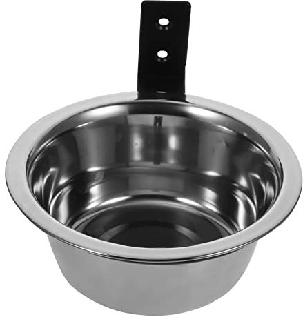 Sosoport Elevated Dog Bowl and Wall-mounted Stainless Steel Pet Food and Water Bowl 6-inch Raised Feeding Dish for Small Dogs and Cats