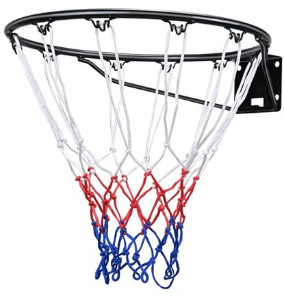 DFANCE Professionelle Größe (45 cm),Massiver Basketballkorb Wandmontage Basketballnetz mit Netz,Basketballring für Garten Indoor-Outdoor-Basketballtraining