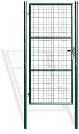 Casanoov Portillon Grillage 1x2,00 m Acier Galvanisé Vert Mousse OLGA– Design Classique Robuste – Résistant Intempéries et Corrosion – Montage Facile avec Poteaux – Kit Jardin Sécurisé 100x200 cm