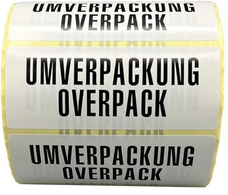 Giese-GEF Versandetiketten 100 x 40 mm, 1.000er Rolle, Umverpackung Aufkleber/Overpack