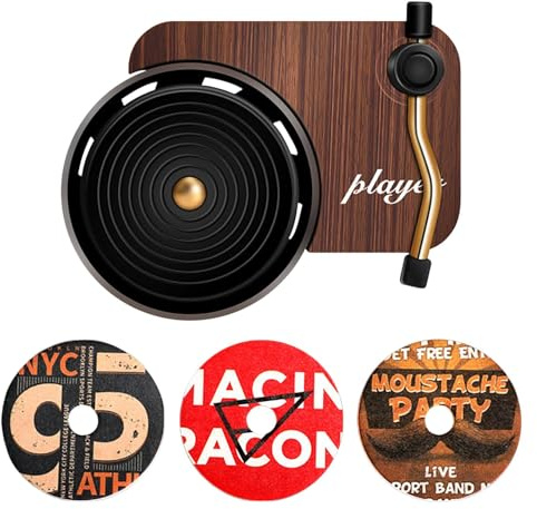 Car Air Freshener Disc Player Aromatherapy Air Vent Clips Car Fragrance Diffuser with Refill Tablets Retro Car Air Diffuser Decoration