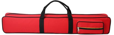 Dickly 10 löcher Harter Pool-Queue-Koffer, Billard-Queue-Koffer, Vintage-Stil, große Taschen, 1 komplette 2-teilige Stangen-Tragetasche, Rot