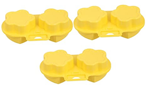 TIDTALEO 3pezzi Stampo Per Uova Vapore Fiore e Cuore Utensile Per Cottura Uova Microonde e Riutilizzabile Per Colazioni Creative e Divertenti