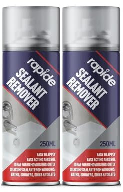 MIXEL Silicone Sealant Remover Spray, DIY Projects, Perfect for Use on Glass, Ceramic, Metal, Plastic, Ideal for Home Improvement, Renovation, Kitchen, Window, Construction, 250ml, (250ml, 2 Pcs)