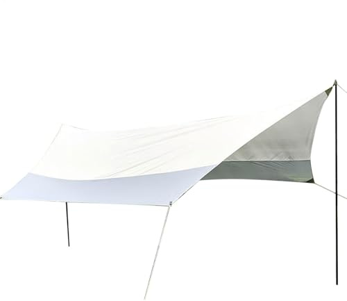 Strandtält solskydd | 17,06 fot × 14,76 fot strand skugga baldakin vind | UV-skydd, kraftigt solskydd för semestrar solbad
